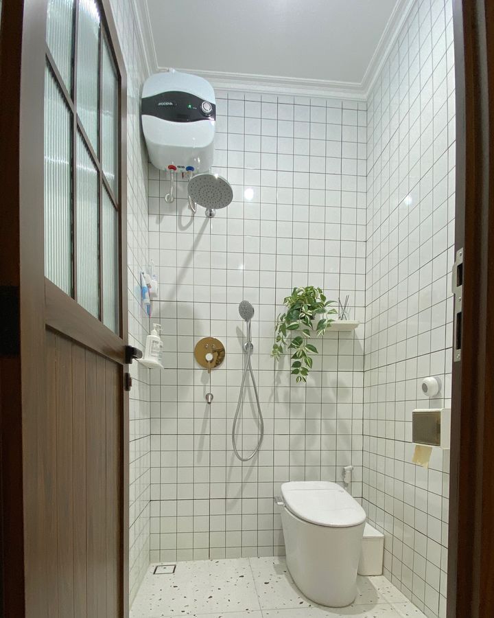 Ý tưởng các mẫu nhà vệ sinh nhỏ đẹp với sen tắm âm tường tinh tế