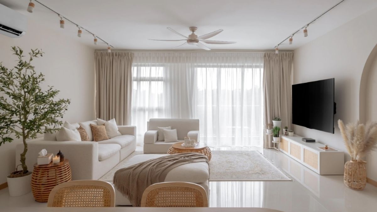 Ph&ograve;ng kh&aacute;ch nh&agrave; ống phong c&aacute;ch Bắc &Acirc;u với c&aacute;c nội thất đặc trưng