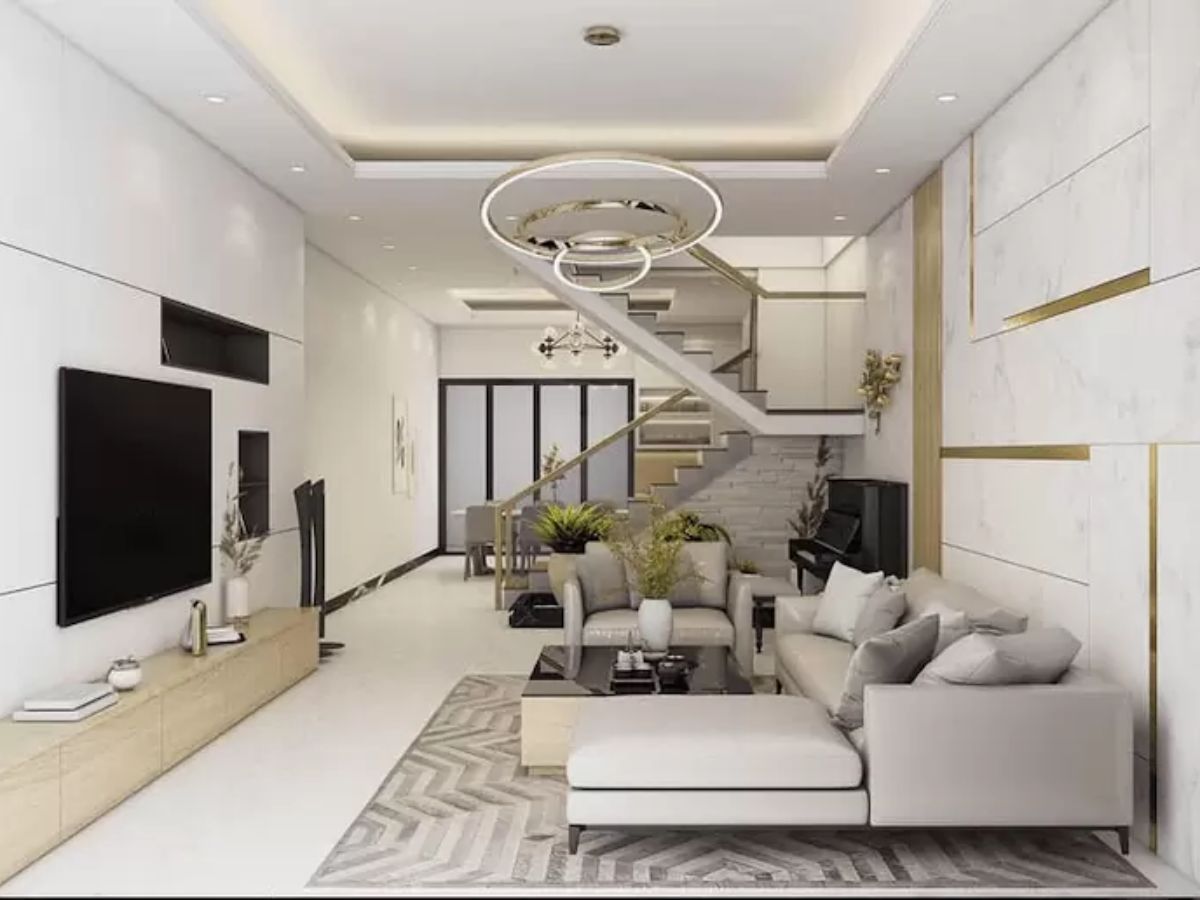 Ph&ograve;ng kh&aacute;ch nh&agrave; ống 5m2 tiện nghi, đầy đủ c&ocirc;ng năng