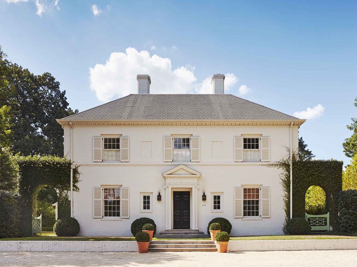 Mẫu sơn mặt tiền nh&agrave; m&agrave;u trắng