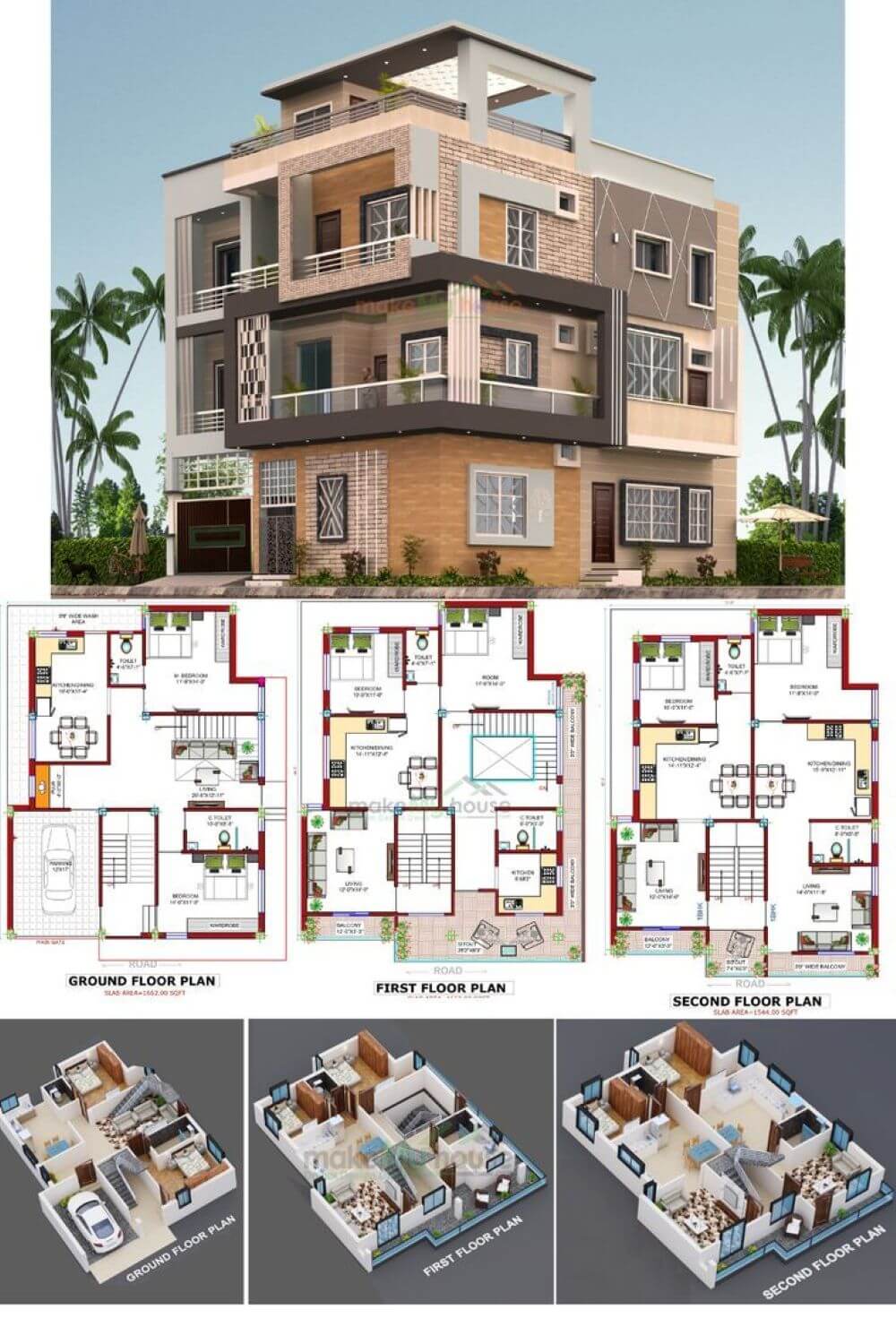 Gợi &yacute; c&aacute;ch bố tr&iacute; c&ocirc;ng năng khoa học cho villa hiện đại 3 tầng