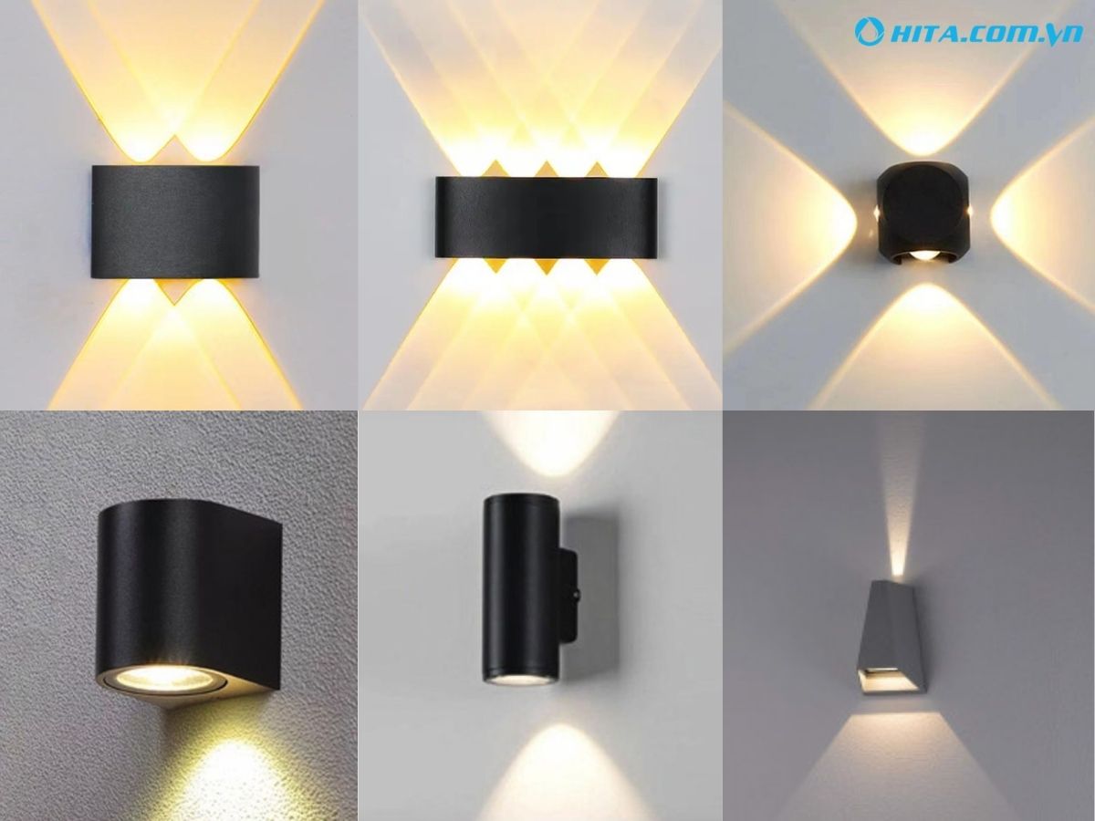 Một số loại đ&egrave;n LED gắn tường ngo&agrave;i trời phổ biến