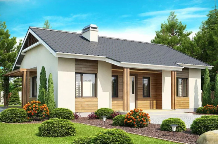 Mẫu nhà ba gian hiện đại kiến trúc Bắc Âu