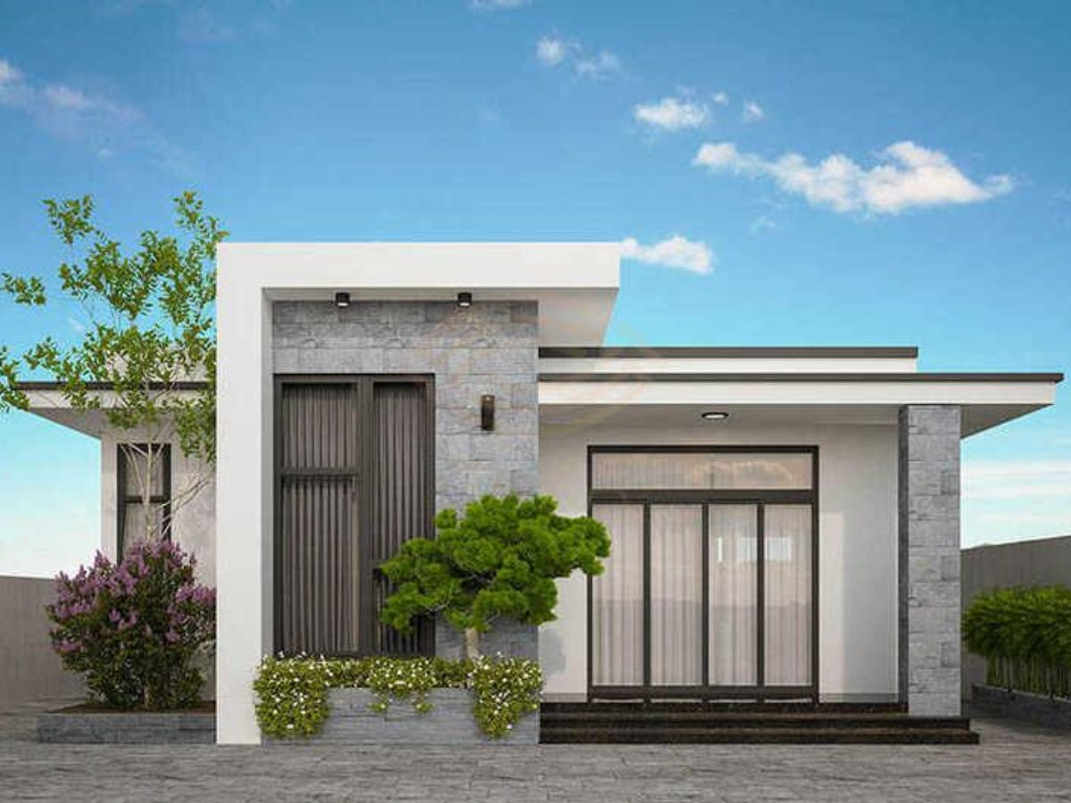 Mẫu nh&agrave; cấp 4 m&aacute;i bằng n&ocirc;ng th&ocirc;n hiện đại đẹp