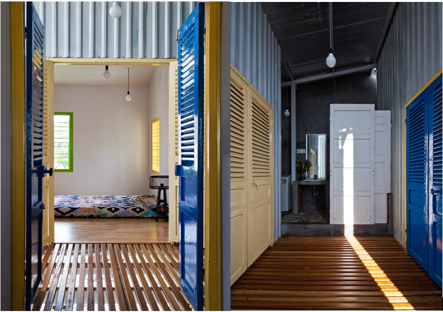 nhà container có thể xây dựng trên nhiều địa hình đất mềm, đồi núi, đồi cát biển, trong rừng cây.