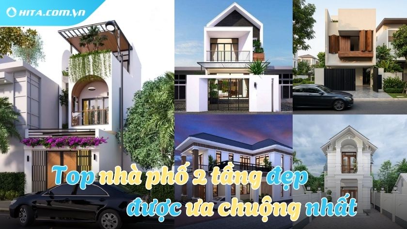 Các mẫu nhà phố 2 tầng đẹp phổ biến nhất hiện nay