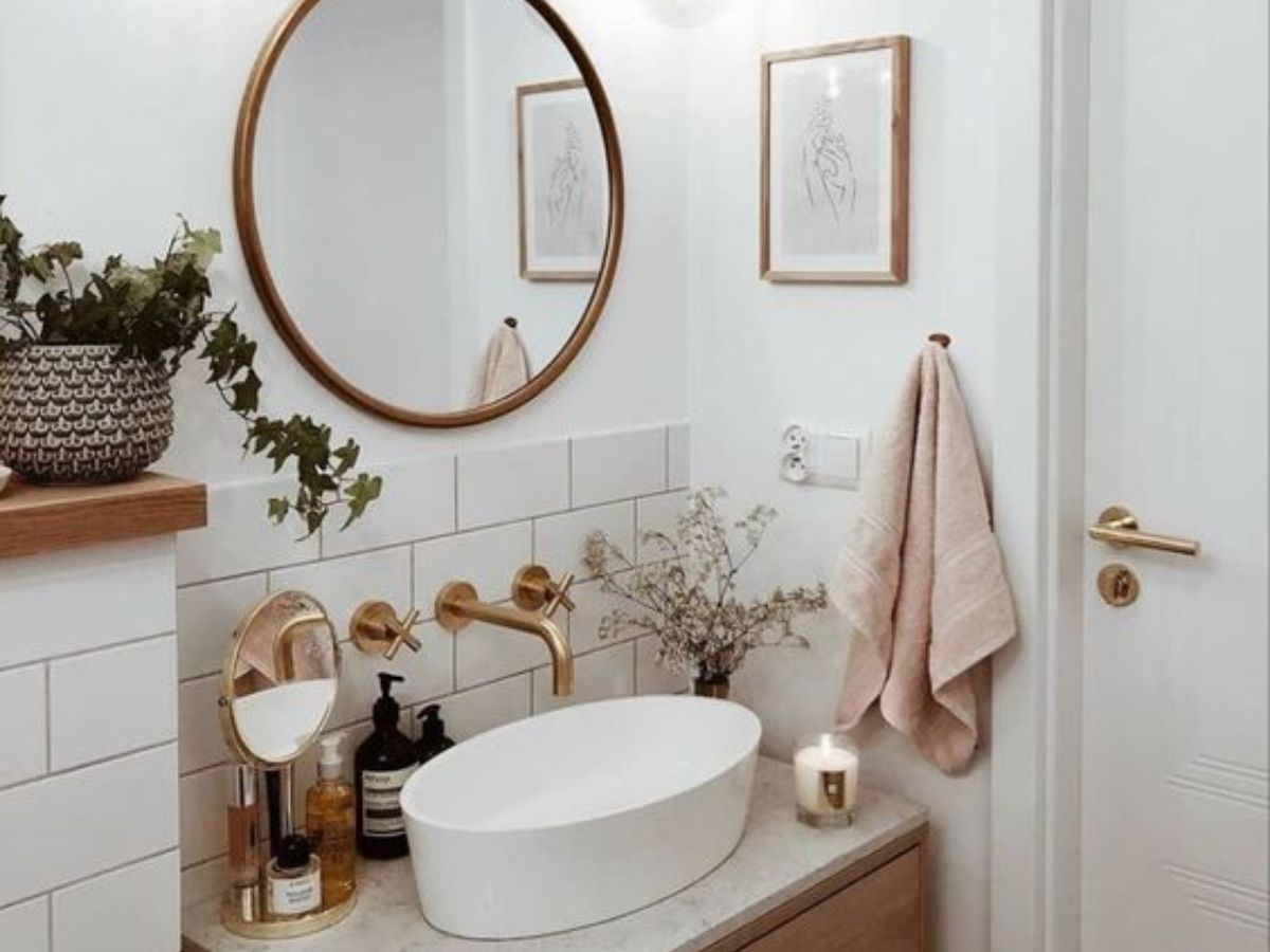 Các sản phẩm từ đồng tạo nên vẻ đẹp vintage cho nhà tắm