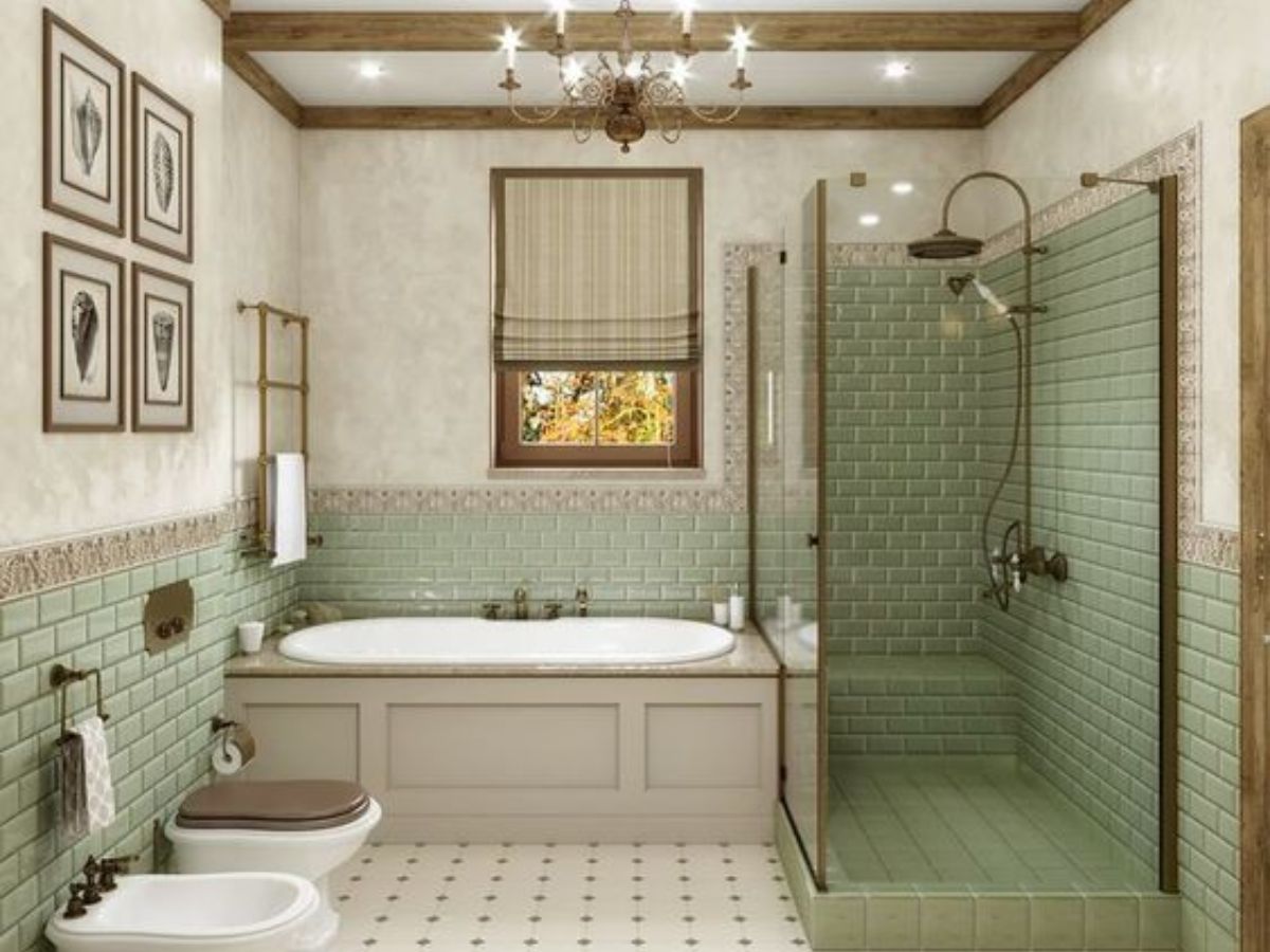 Nhà tắm mang đậm phong cách vintage