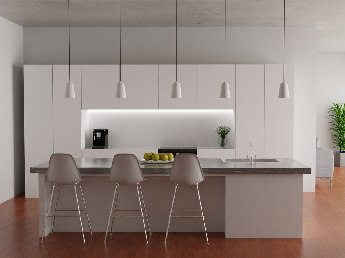 Ánh sáng trong phòng bếp cần kết hợp hài hòa vừa đủ tạo cảm giác thoải mái cho mắt, vừa đem lại cảm giác ấm cúng