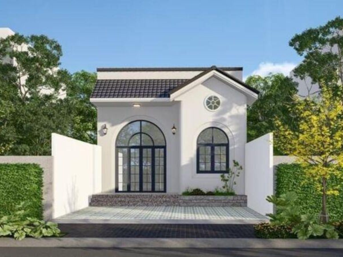 Thiết kế nh&agrave; ống 1 tầng 5x20m m&aacute;i ng&oacute;i tinh tế, hiện đại
