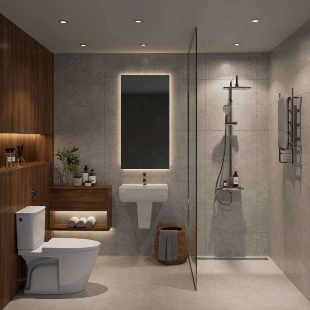 Thiết kế khu vực vệ sinh v&agrave; nh&agrave; tắm ri&ecirc;ng ph&ugrave; hợp với những căn hộ, biệt thự c&oacute; kh&ocirc;ng gian lớn