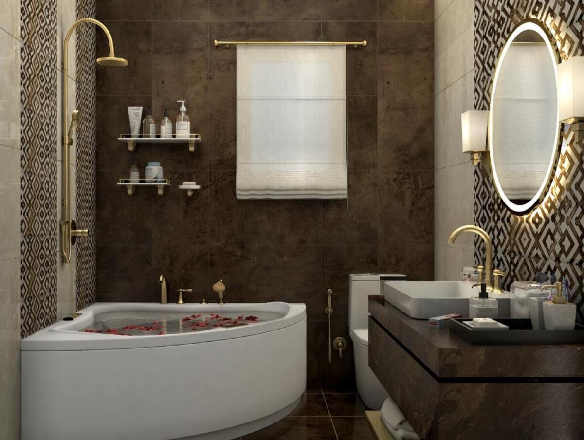 Cách chọn mẫu gạch ốp nhà tắm đẹp phong cách tân cổ điển