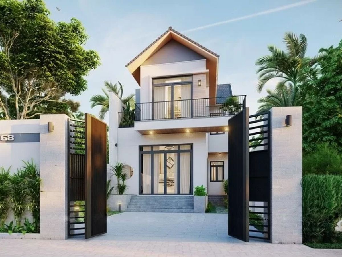 Mẫu nh&agrave; phố 2 tầng 5x15 c&oacute; phong c&aacute;ch hiện đại, năng động