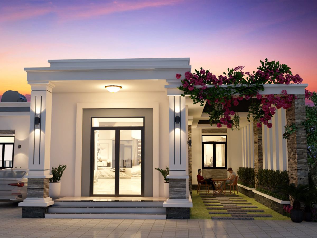 Cột b&ecirc; t&ocirc;ng cốt th&eacute;p ph&ugrave; hợp với kiểu nh&agrave; hiện đại, tối giản
