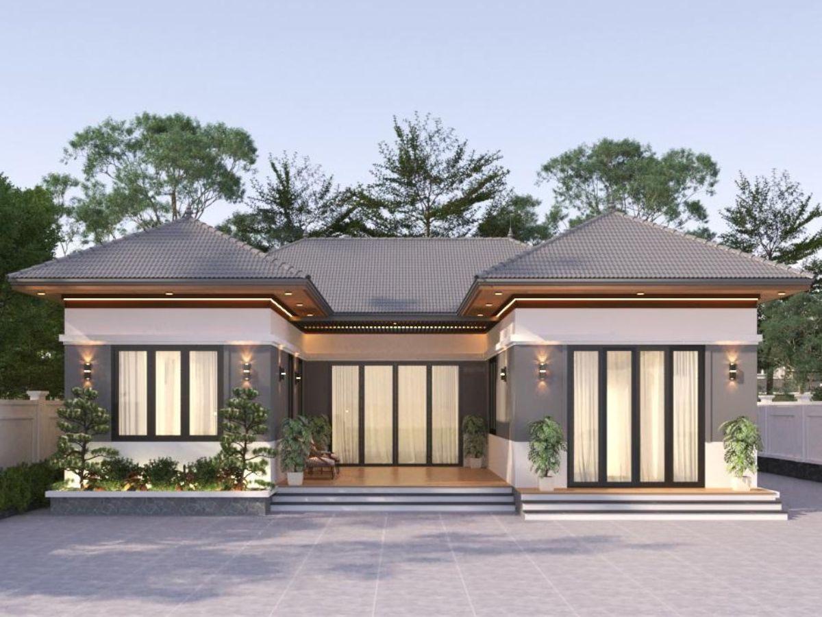 Nh&agrave; chữ U tạo điểm nhấn thẩm mỹ về mặt kiến tr&uacute;c