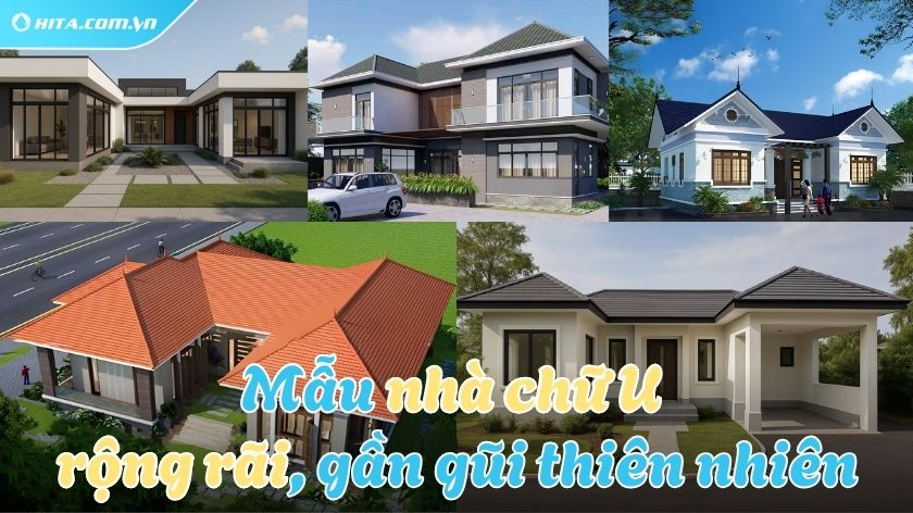 Tổng hợp mẫu nhà chữ U đẹp, sang trọng và siêu thoáng mát