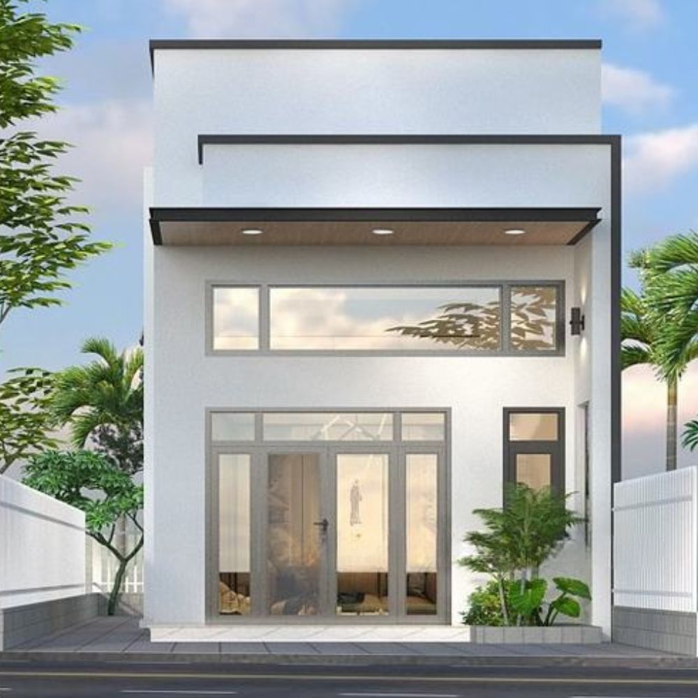 Mẫu nh&agrave; ống 1 tầng g&aacute;c lửng 1
