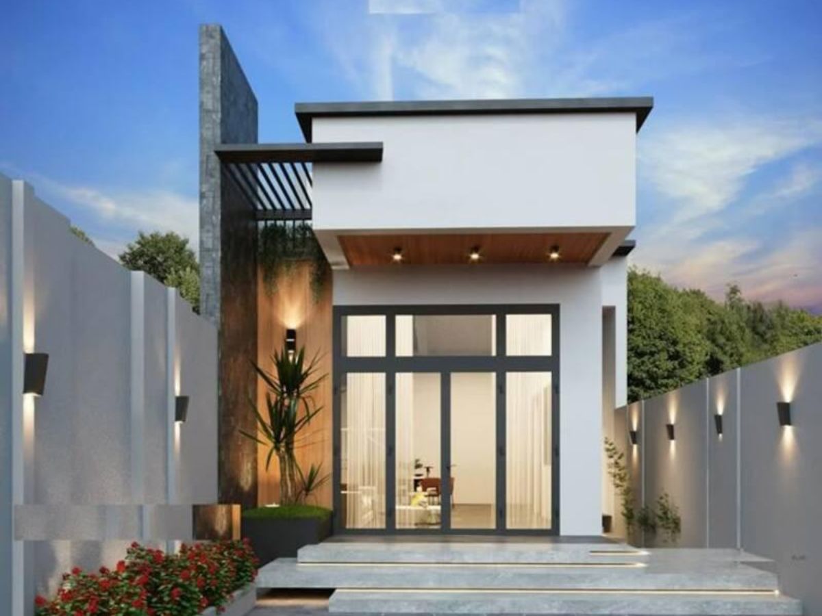 Mẫu nh&agrave; ống 1 tầng đơn giản