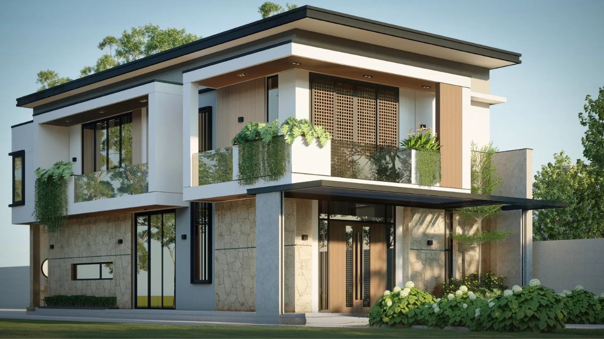Thiết kế biệt thự 2 tầng hiện đại, tối giản với chi ph&iacute; x&acirc;y dựng hợp l&yacute;