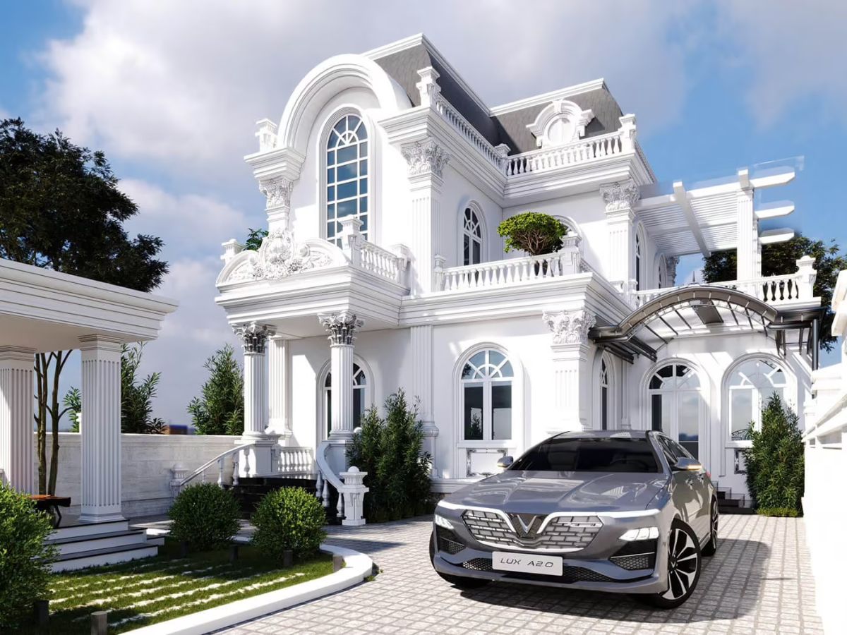 Biệt thự 2 tầng kiểu Ph&aacute;p sang trọng, đẳng cấp