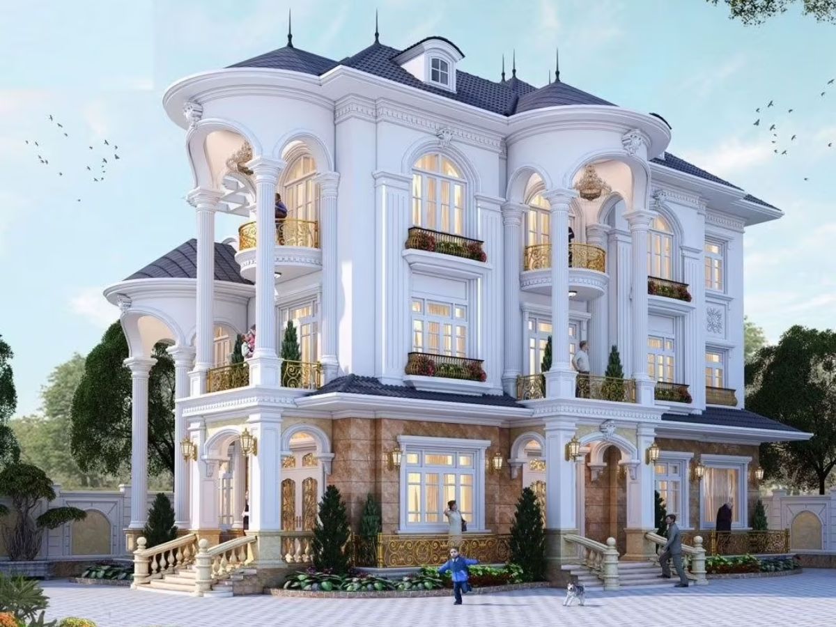 Mẫu thiết kế biệt thự phong c&aacute;ch ch&acirc;u &Acirc;u