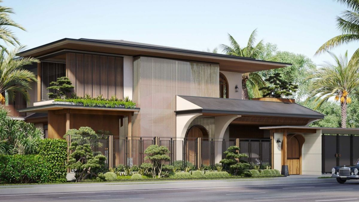 Mẫu thiết kế biệt thự phong c&aacute;ch nhiệt đới 1