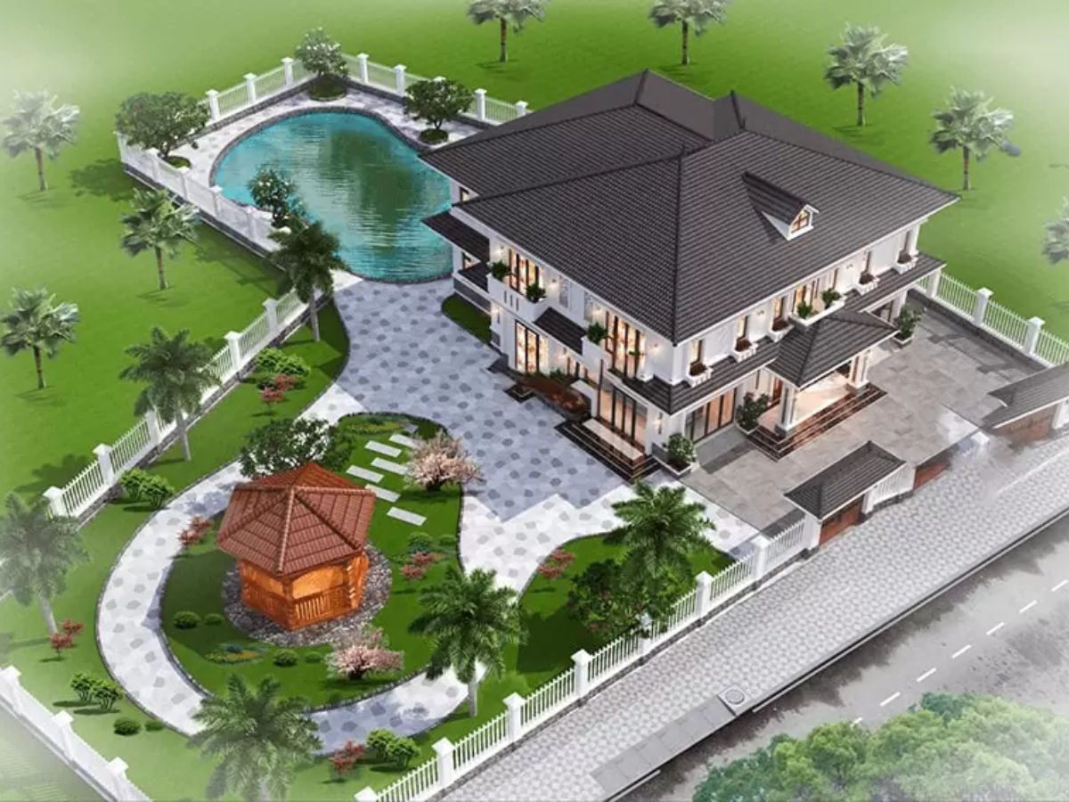 Mẫu thiết kế biệt thự s&acirc;n vườn