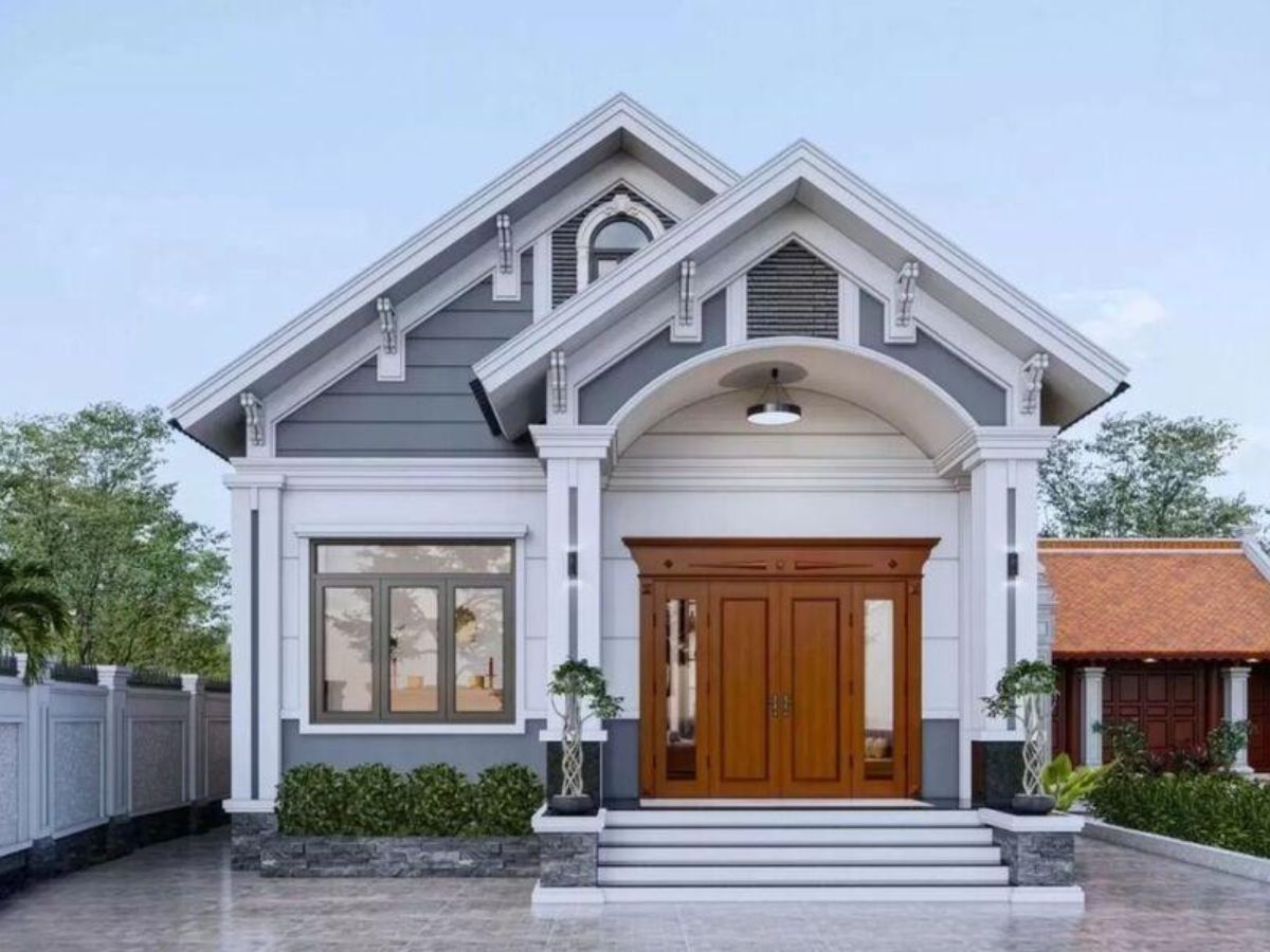 Thiết kế nh&agrave; m&aacute;i 1 tầng Th&aacute;i giật cấp mang phong c&aacute;ch T&acirc;n cổ điển sang trọng