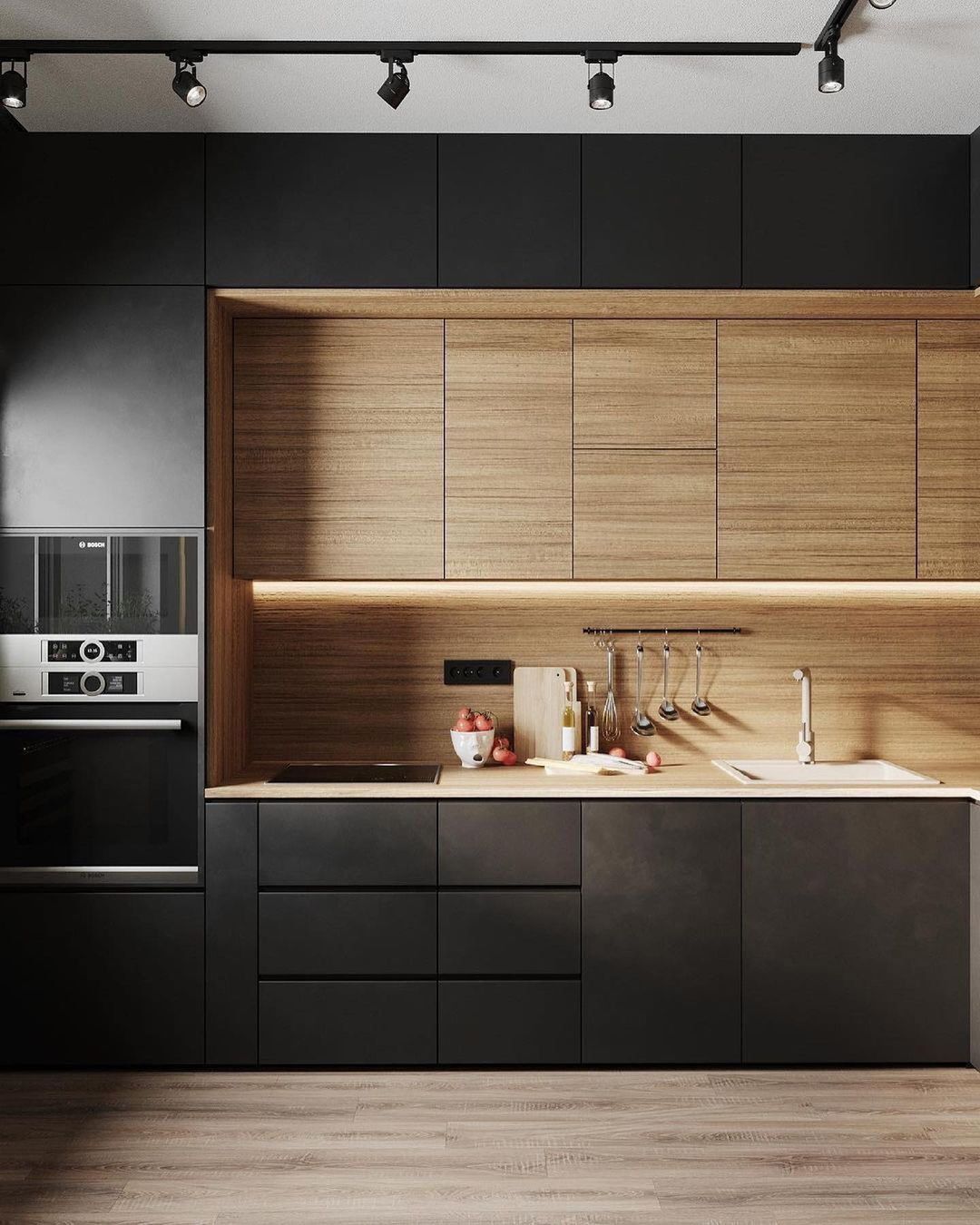 Tủ bếp giúp nội thất tăng tính thẩm mỹ