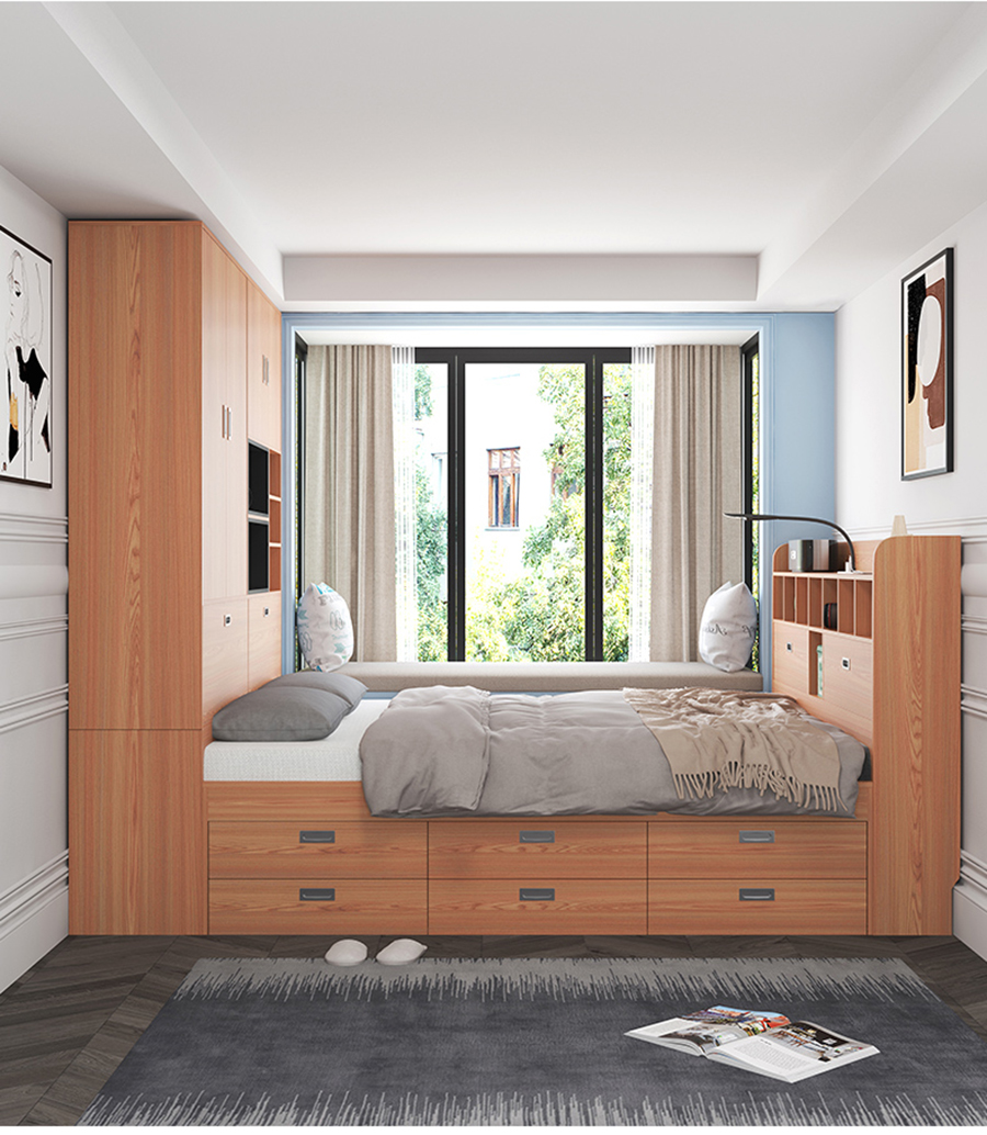 Thiết kế tủ quần áo đa năng kết hợp với giường ngủ là một sáng tạo độc đáo và đầy thú vị mà bạn có thể thử