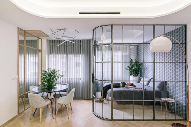 Tạo "lồng chim" với thiết kế vách ngăn bo góc