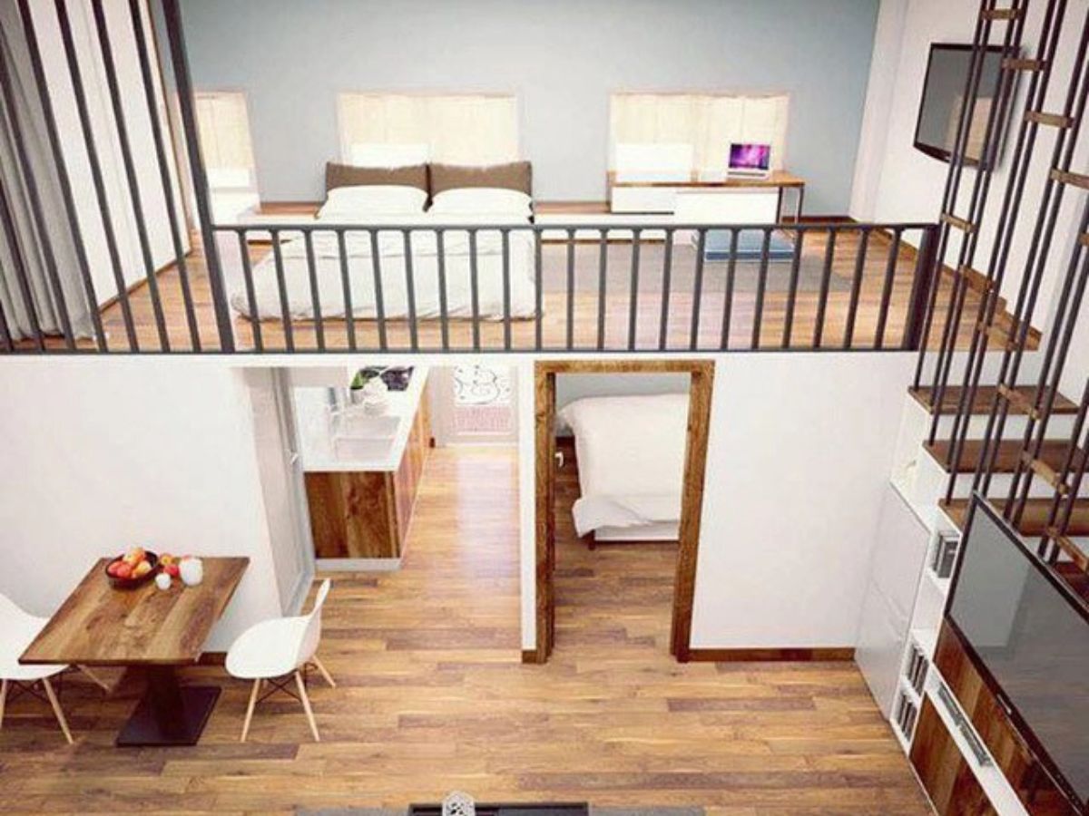 Tận dụng kh&ocirc;ng gian g&aacute;c lửng l&agrave;m ph&ograve;ng ngủ