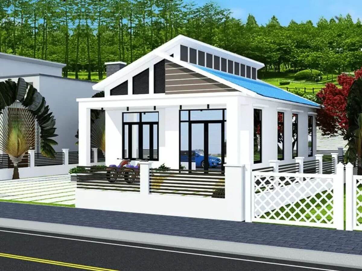 Mẫu nh&agrave; m&aacute;i lệch t&ocirc;n 2