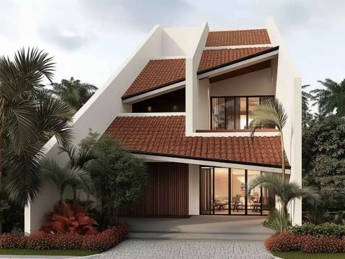 Kiến tr&uacute;c nh&agrave; m&aacute;i lệch cực độc đ&aacute;o, lạ mắt