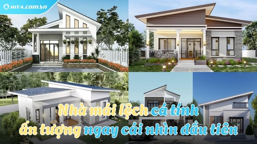 Xu hướng thiết kế nhà mái lệch độc đáo, cực ấn tượng