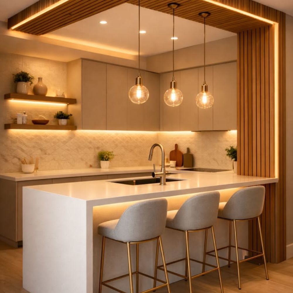 Xu hướng trang tr&iacute; ph&ograve;ng bếp nhỏ đẹp, hiện đại ai cũng m&ecirc; 4