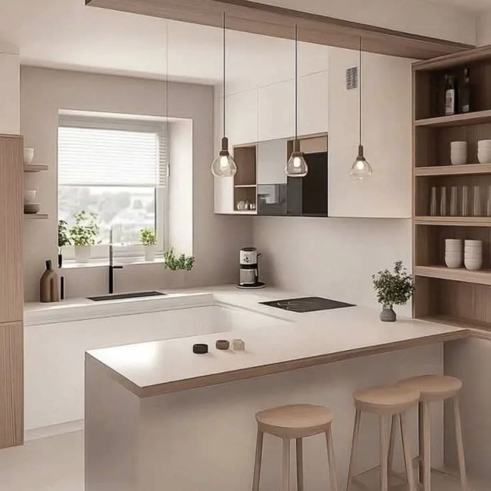 Xu hướng trang tr&iacute; ph&ograve;ng bếp nhỏ đẹp, hiện đại ai cũng m&ecirc; 6