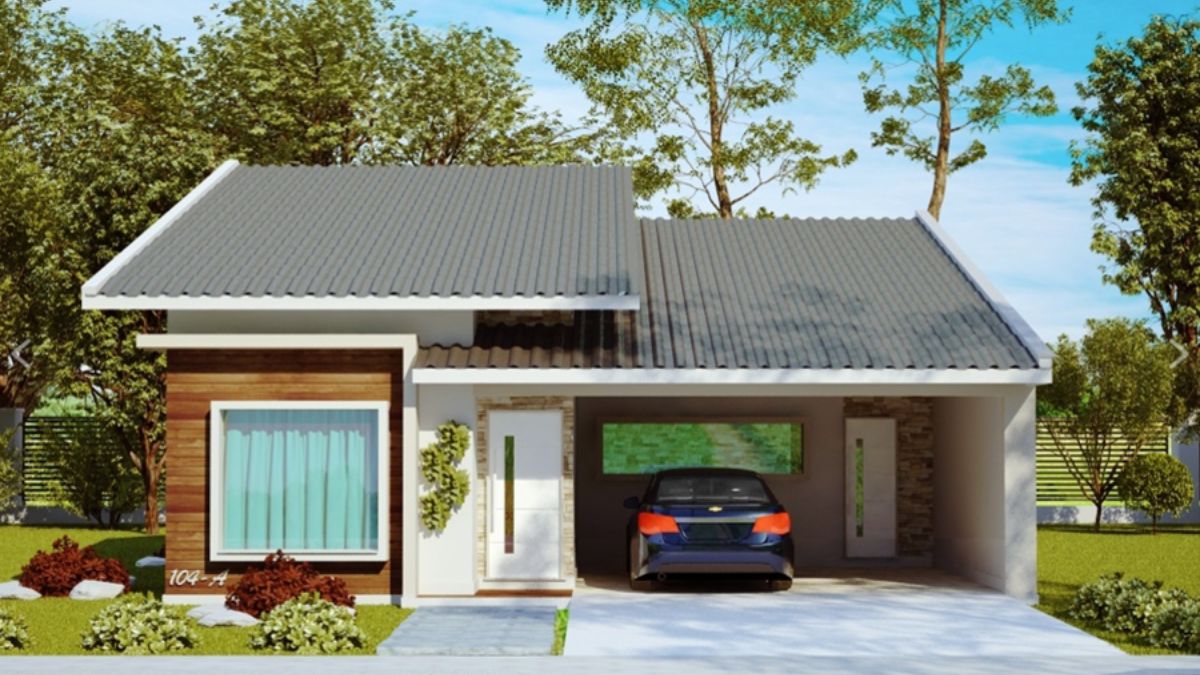 Gara &ocirc; t&ocirc; h&agrave;i h&ograve;a với kiến tr&uacute;c mặt tiền của nh&agrave; cấp 4