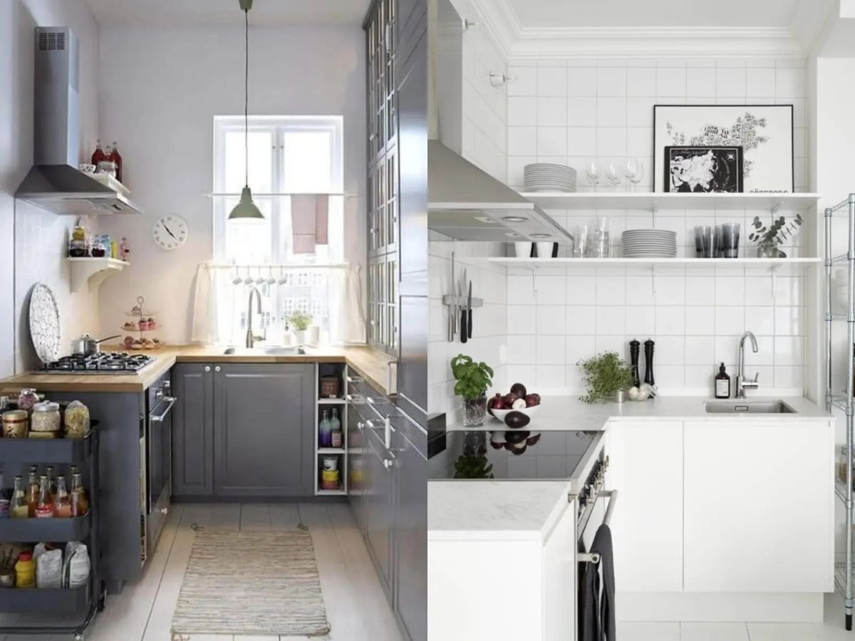 Nh&agrave; bếp nhỏ 4m2 với thiết kế tối giản