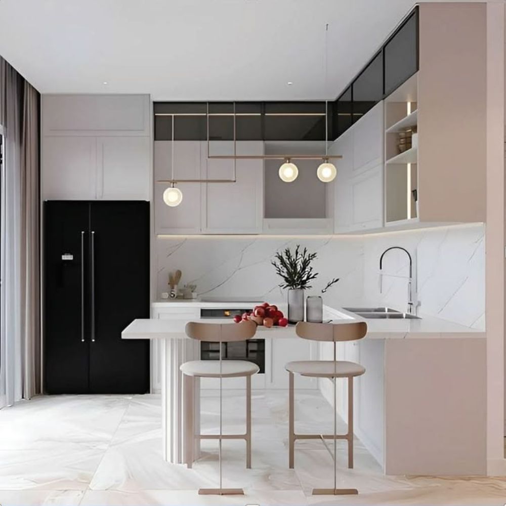 Mẫu thiết kế nh&agrave; bếp nhỏ phong c&aacute;ch hiện đại