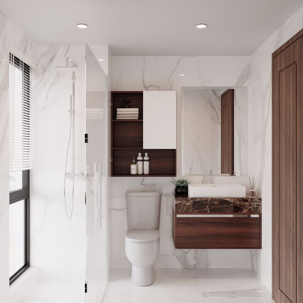 Thiết kế phòng tắm 4m2 hiện đại