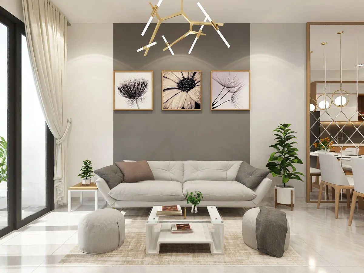 Bố tr&iacute; tranh ảnh treo tường sao cho ph&ugrave; hợp với k&iacute;ch thước tường v&agrave; tổng thể kh&ocirc;ng gian