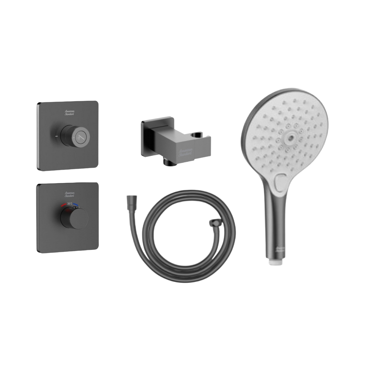 Bộ sen âm nhiệt độ 1 đường American Standard EasySet Essential - Brushed Hard Graphite