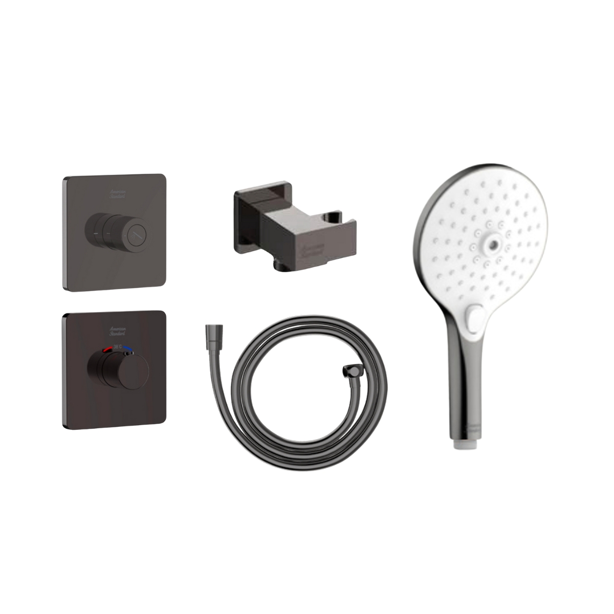 Bộ sen âm nhiệt độ 1 đường American Standard EasySet Essential - Polished Hard Graphite