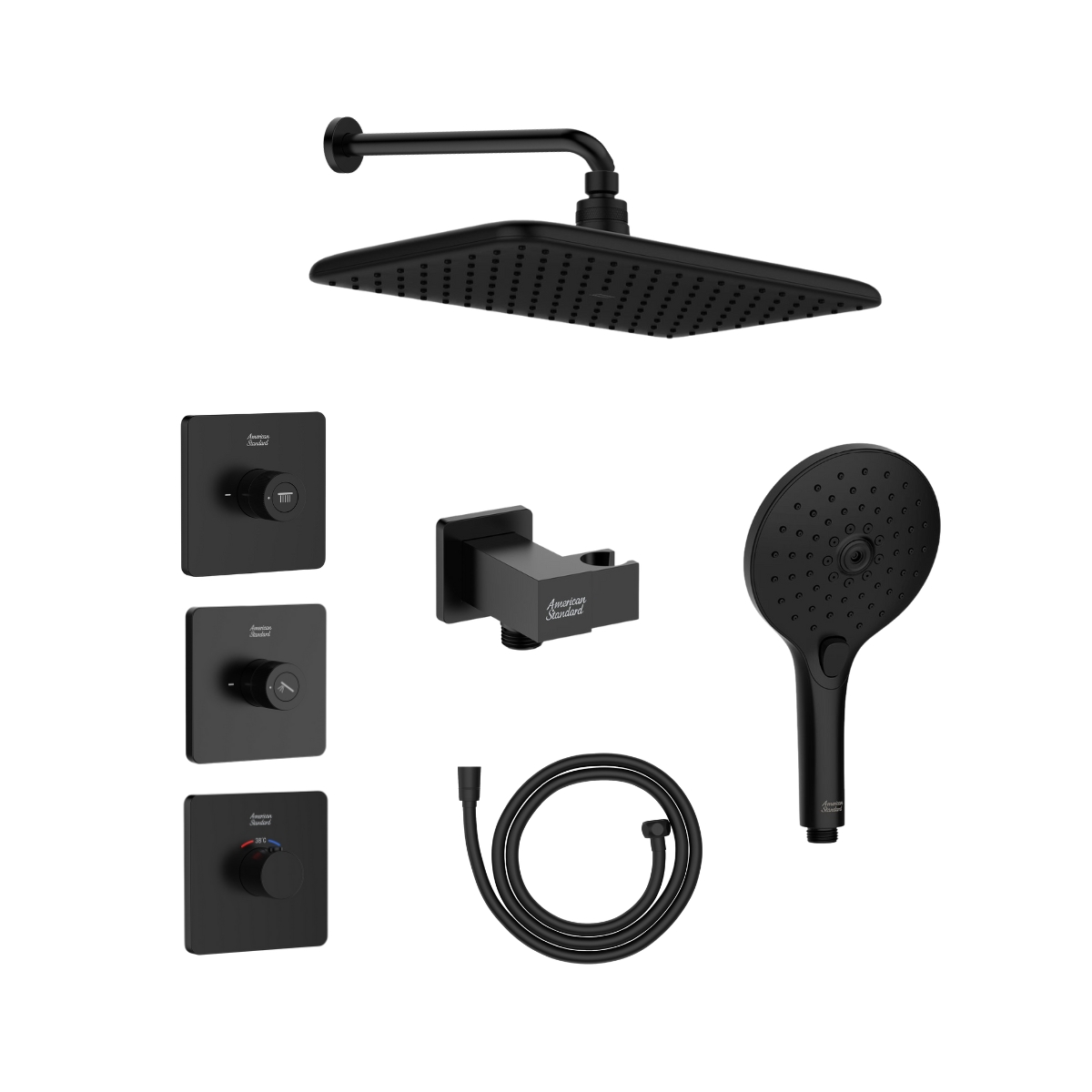 Bộ sen âm nhiệt độ 2 đường American Standard EasySet Experience - Matte Black