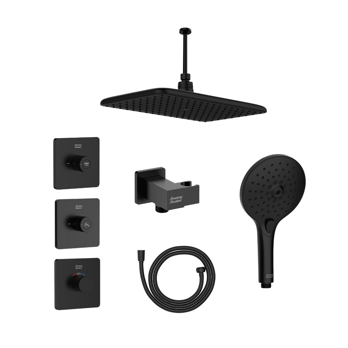 Bộ sen âm nhiệt độ 2 đường American Standard EasySet - Matte Black