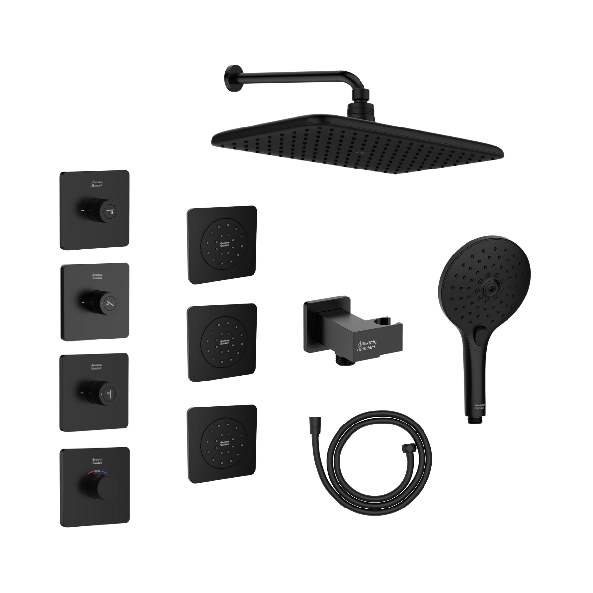 Bộ sen âm nhiệt độ 3 đường American Standard EasySet Enjoyment - Matte Black