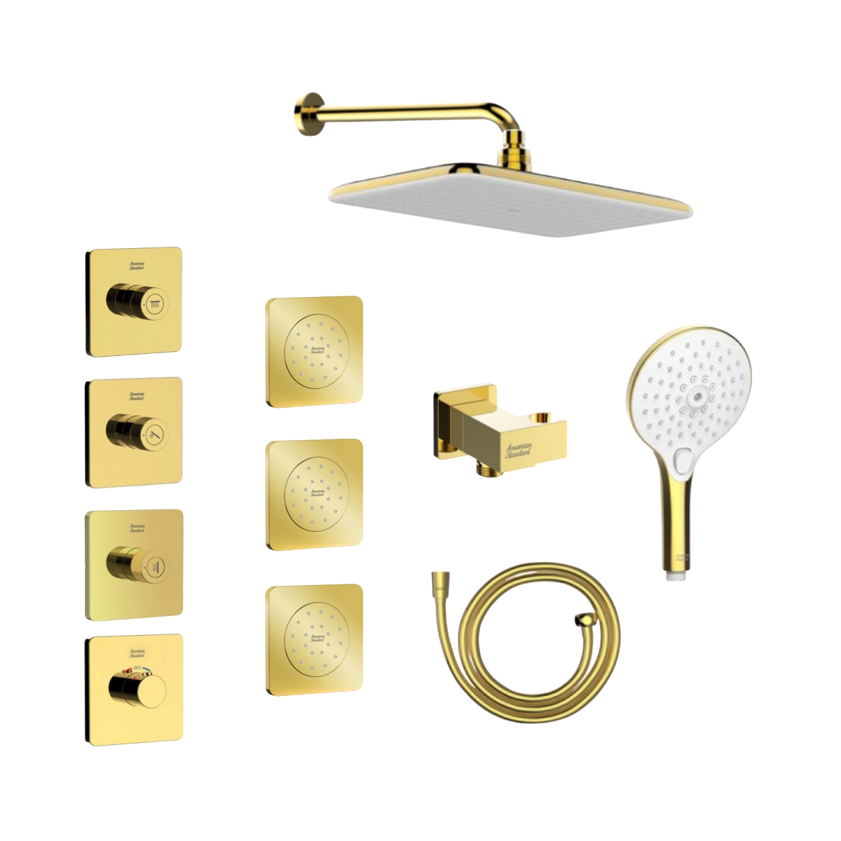 Bộ sen âm nhiệt độ 3 đường American Standard EasySet Enjoyment - Polished Cool Sunrise