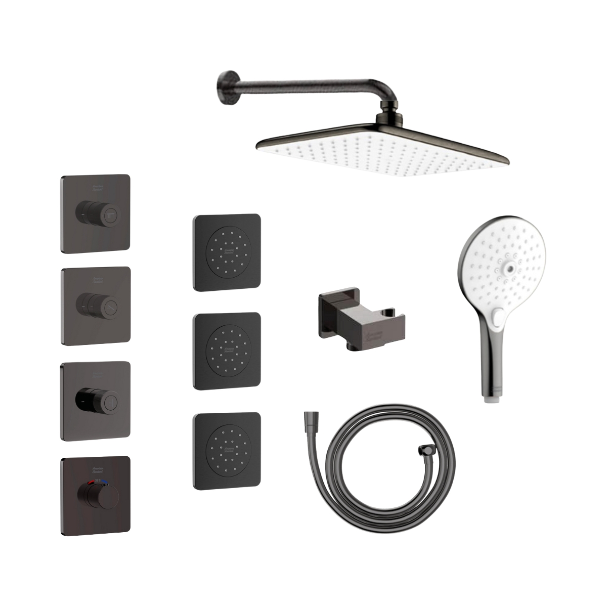 Bộ sen âm nhiệt độ 3 đường American Standard EasySet Enjoyment - Polished Hard Graphite