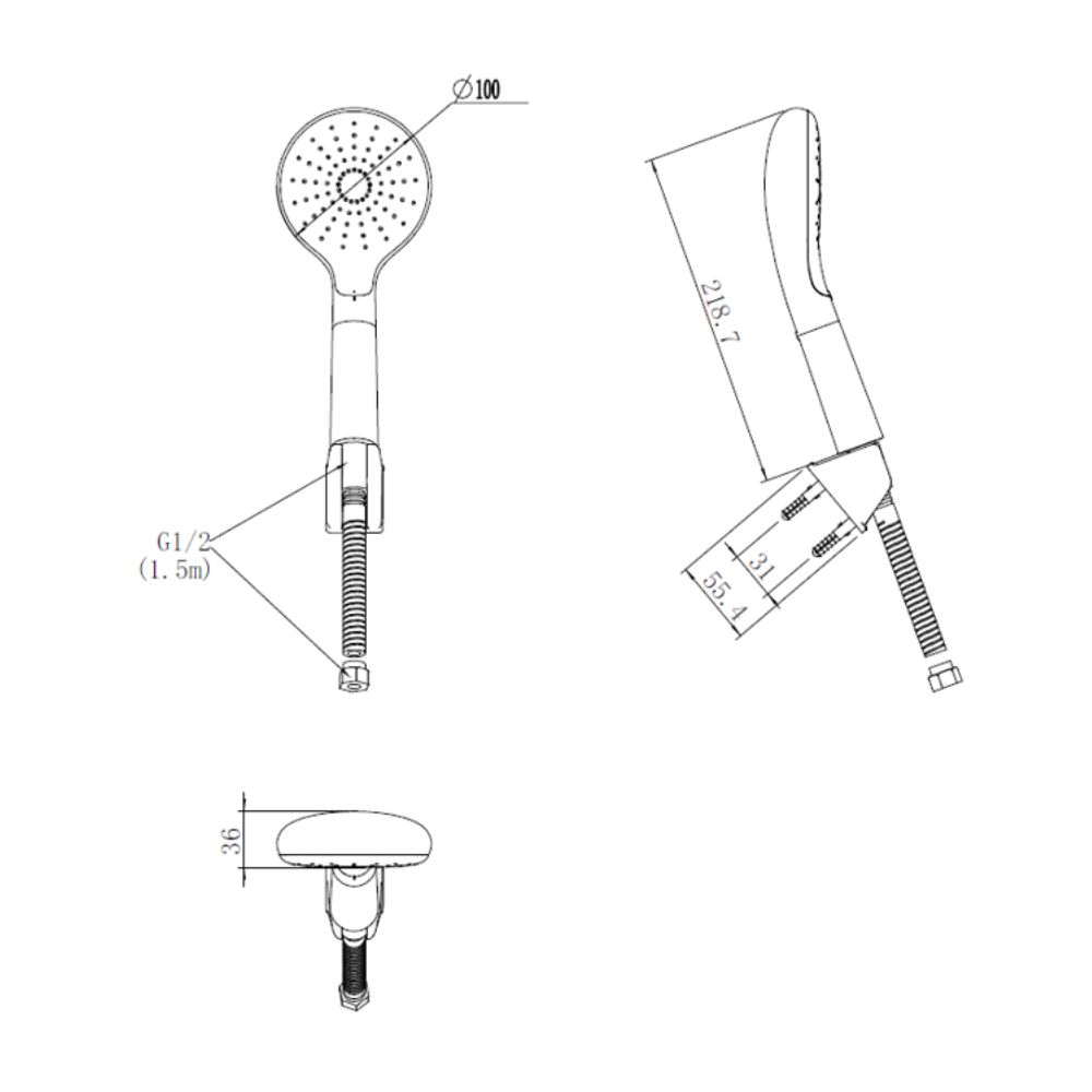 Bộ tay sen tắm American Standard WizFlo Duo 1361460000